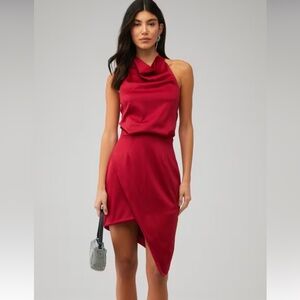 Elliatt x REVOLVE Camo Asymmetrical Red Women's Dress /Valentine’s Day